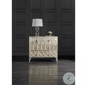 Mathilda German Silver Foil Three Drawer Chest