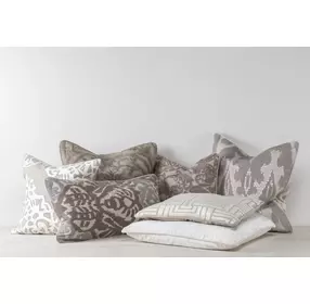 Adore Fae Gray Square Accent Pillow Set of 2