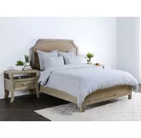 French Herringbone Storm Euro Sham