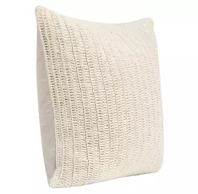 Macie and Rina Ivory Square Accent Pillow Set of 2