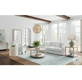 Swale Textured Light Gray Round Side Table