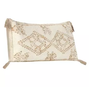 Comporta Farm Ivory and Natural Rectangular Accent Pillow