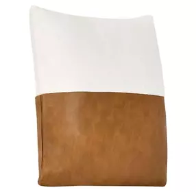 Villa Classics Canyon Ivory and Chestnut Square Accent Pillow Set of 2