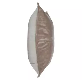 Soco Leather Sandstorm Taupe Square Accent Pillow Set of 2