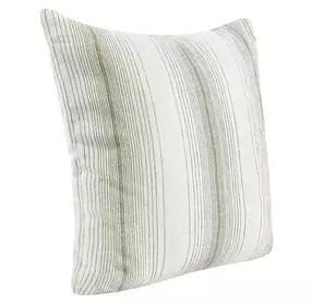 Stillness Theta Wheat Green and Cream Square Accent Pillow Set of 2