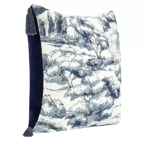 Villa Classics Stonework Denim Blue Square Accent Pillow Set of 2