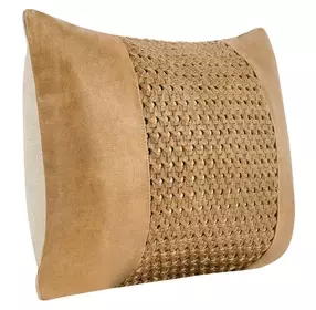 Timeless Toscano Leather Chestnut Brown Rectangular Accent Pillow Set of 2
