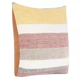 Boardwalk Crawford Yellow and Gray Square Accent Pillow Set of 2
