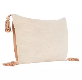 Boardwalk Sherry Solid Natural and Hazel Rectangular Accent Pillow Set of 2