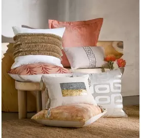 Radiant Oasis Tanga Natural Rectangular Accent Pillow Set of 2