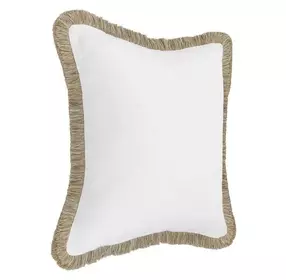 Radiant Oasis Cara Ivory and Natural Square Accent Pillow Set of 2