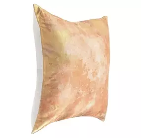 Radiant Oasis Onara Burnt Orange and Gold Square Accent Pillow Set of 2