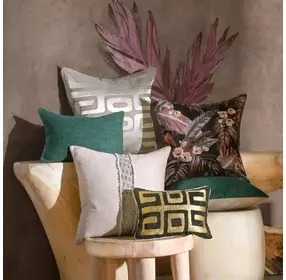 Radiant Oasis Dala Black and Gold Rectangular Accent Pillow Set of 2