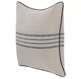 Novel Estate Newport Natural and Navy Square Accent Pillow Set of 2