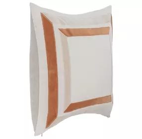 Novel Estate Maybrook Ivory and Natural Square Accent Pillow Set of 2