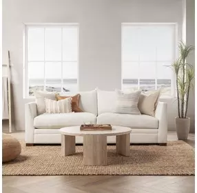 Tranquil Coasts Rockport Ivory and Brown Square Accent Pillow Set of 2