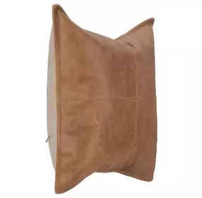 Soco Leather Dumont Chestnut 18 x 18" Accent Pillow Set of 2