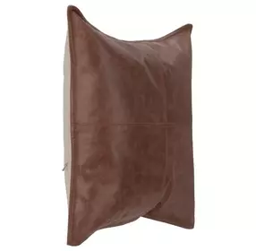 Soco Leather Kona Brown 18 x 18" Accent Pillow Set of 2