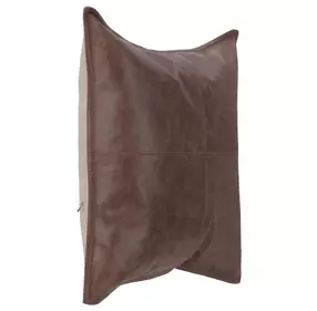 Soco Leather Parsons Cocoa 18 x 18" Accent Pillow Set of 2