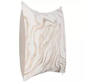 Tranquil Coasts Drift Ivory and Natural Square Accent Pillow Set of 2