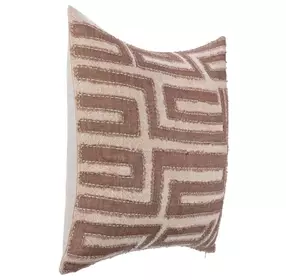 Villa Classics Mateo Sepia Brown and Natural Square Accent Pillow Set of 2