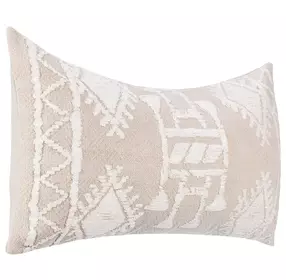 Lineage Abbey Mocha Cream and Ivory Rectangular Accent Pillow Set of 2