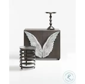 Apsley Black Nickel Round Chairside Table