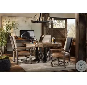 Bluewind Saddle Brown And Anthracite Black Flip Top Console Table