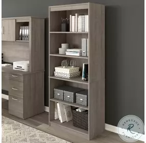 Logan Silver Maple 30" 5 Shelf Bookcase