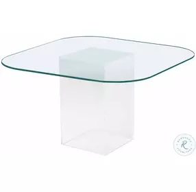 Valerie Clear Glass And Acrylic 48" Surfboard Dining Room Set