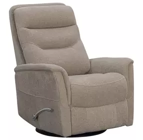 Dualis Snazzy Taupe Manual Swivel Glider Recliner