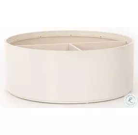 Cas Drum Cream Lacquer Coffee Table