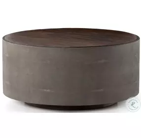 Crosby Charcoal Shagreen Round Occasional Table Set