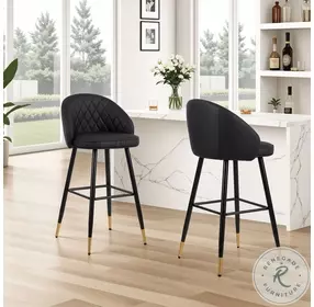 Oliver Black Bar Stool Set Of 2