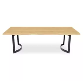 Bent Natural and Black Rectangular Dining Room Set
