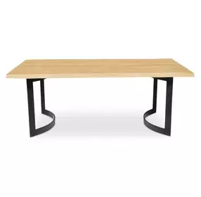 Bent Natural and Black Dining Room Set
