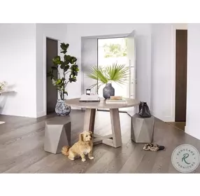 Tanya Acacia White Wash 54" Dining Table