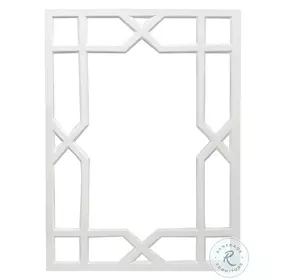 Vero White Lacquer Trellis Mirror