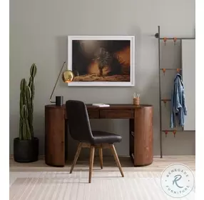 Pilar Caramel Brown Veneer Desk