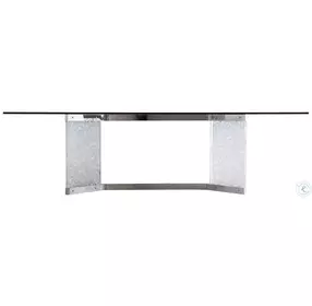Andorra Chrome And Silver Dining Table