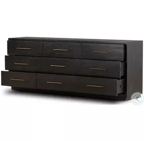 Suki Burnished Black 9 Drawer Dresser