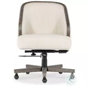Paloma Beige And Dark Wood Swivel Tilt Executive Chair