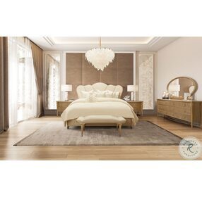 Villa Cherie Caramel California King Channel Tufted Upholstered Platform Bed