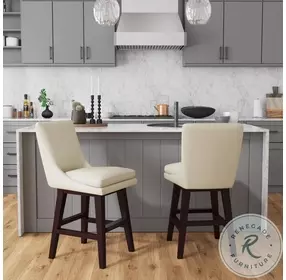 Charlie Beige Counter Height Stool Set Of 2