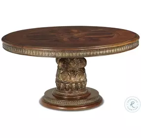 Villa Valencia Classic Chestnut Extendable Round Dining Room Set