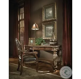 Villa Valencia Classic Chestnut Leather Arm Chair