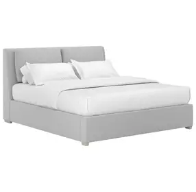 Grant Aluminum Performance Fabric King Upholstered Pillow Back Shelter Bed