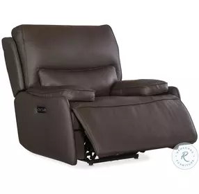 Kramer Brown Leather Zero Gravity Power Recliner With Power Headrest