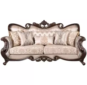 Constantine Beige Living Room Set with Nailhead Trim