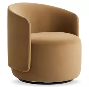 Crosby Tan Upholstered Swivel Chair